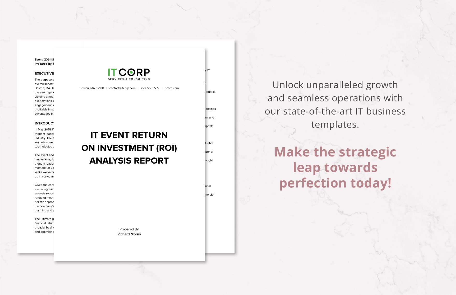 IT Event Return on Investment (ROI) Analysis Report Template
