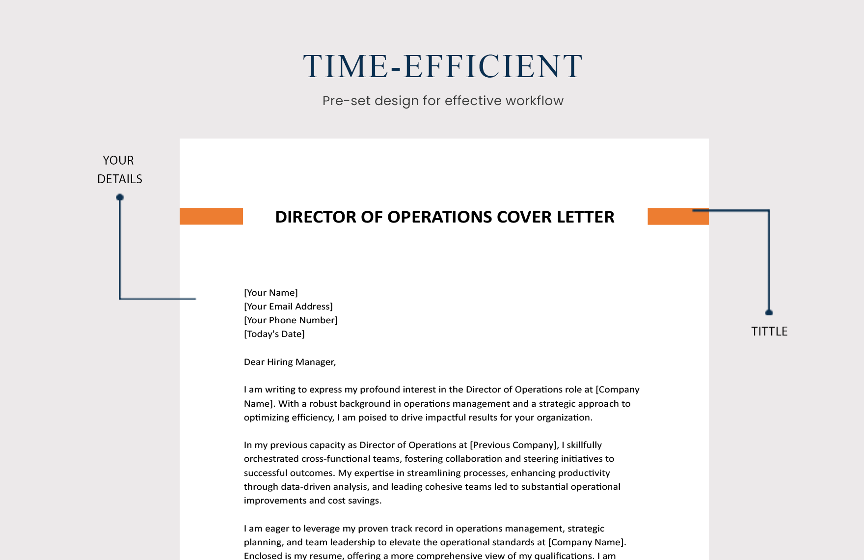 Director Of Operations Cover Letter