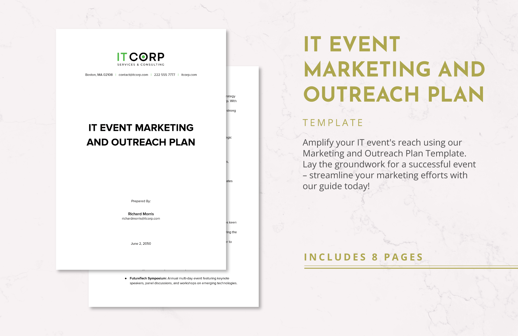 IT Event Marketing and Outreach Plan Template