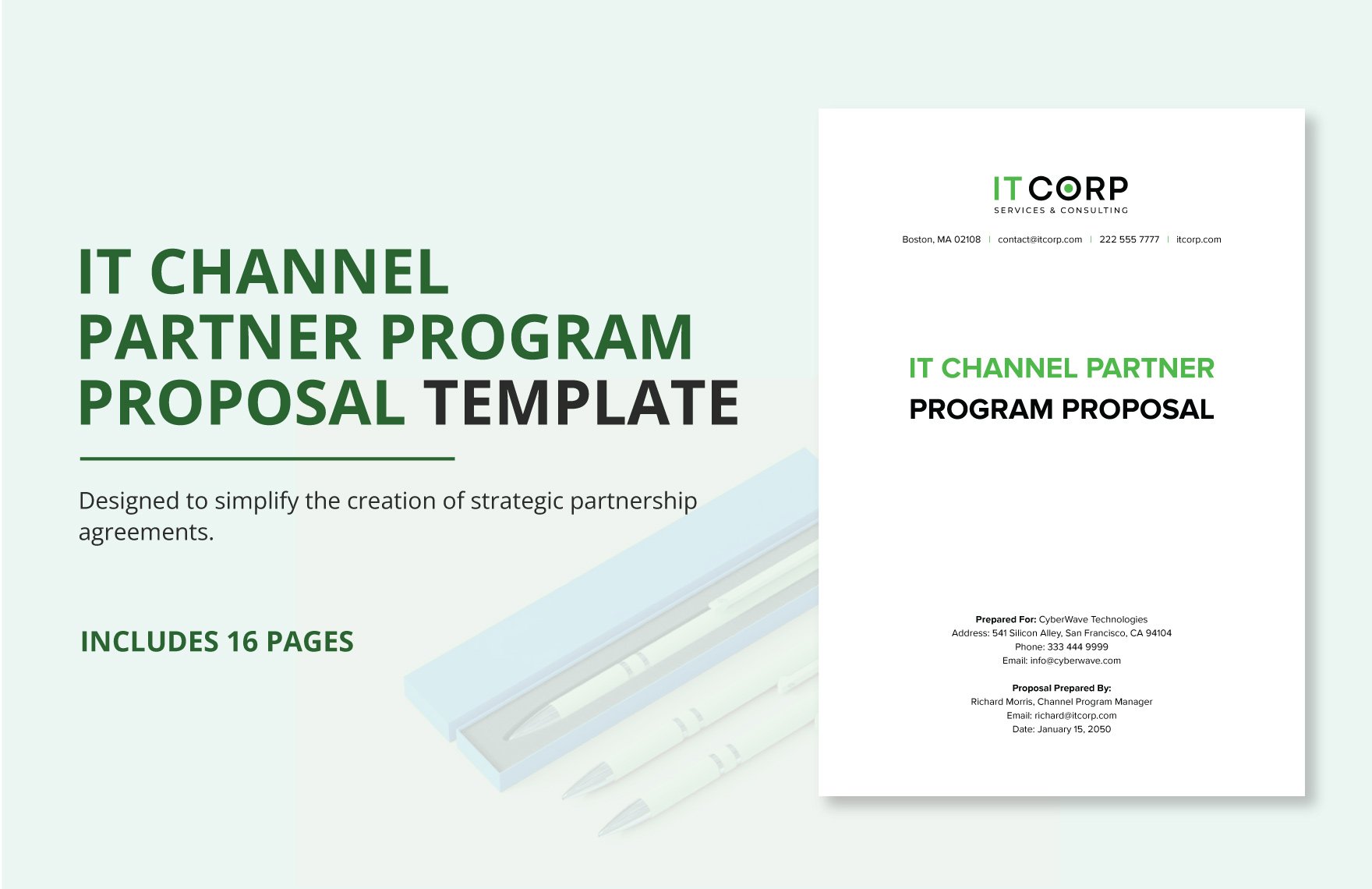 IT Channel Partner Program Proposal Template