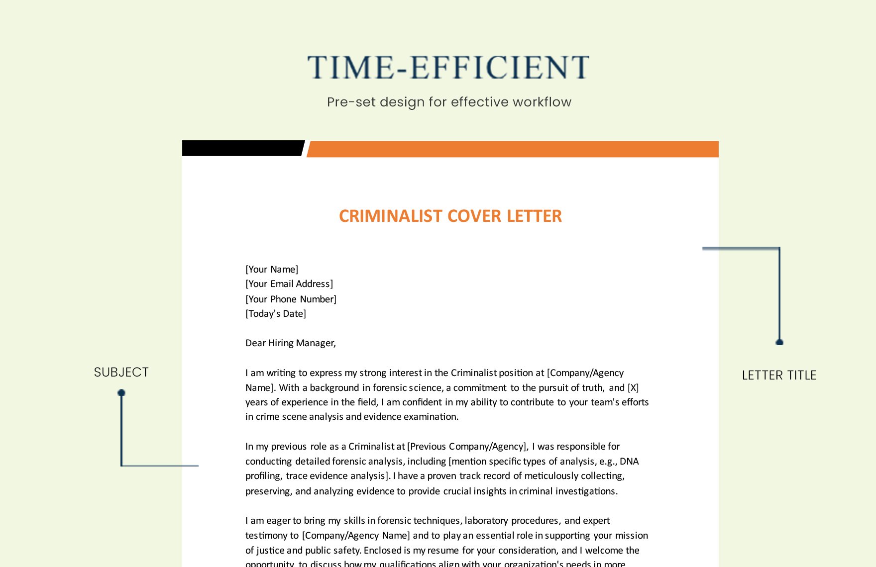 Criminalist Cover Letter