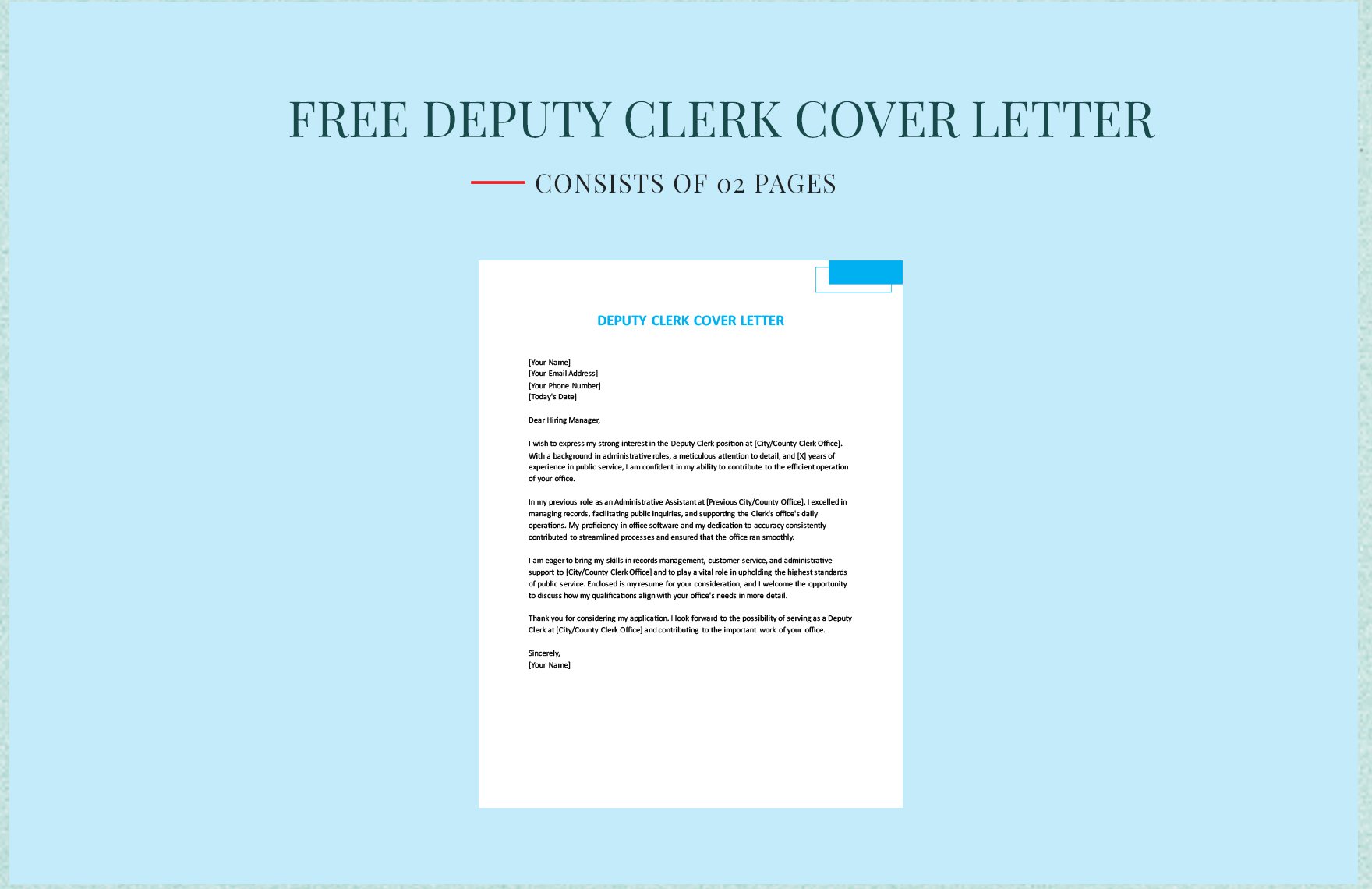 Deputy Clerk Cover Letter