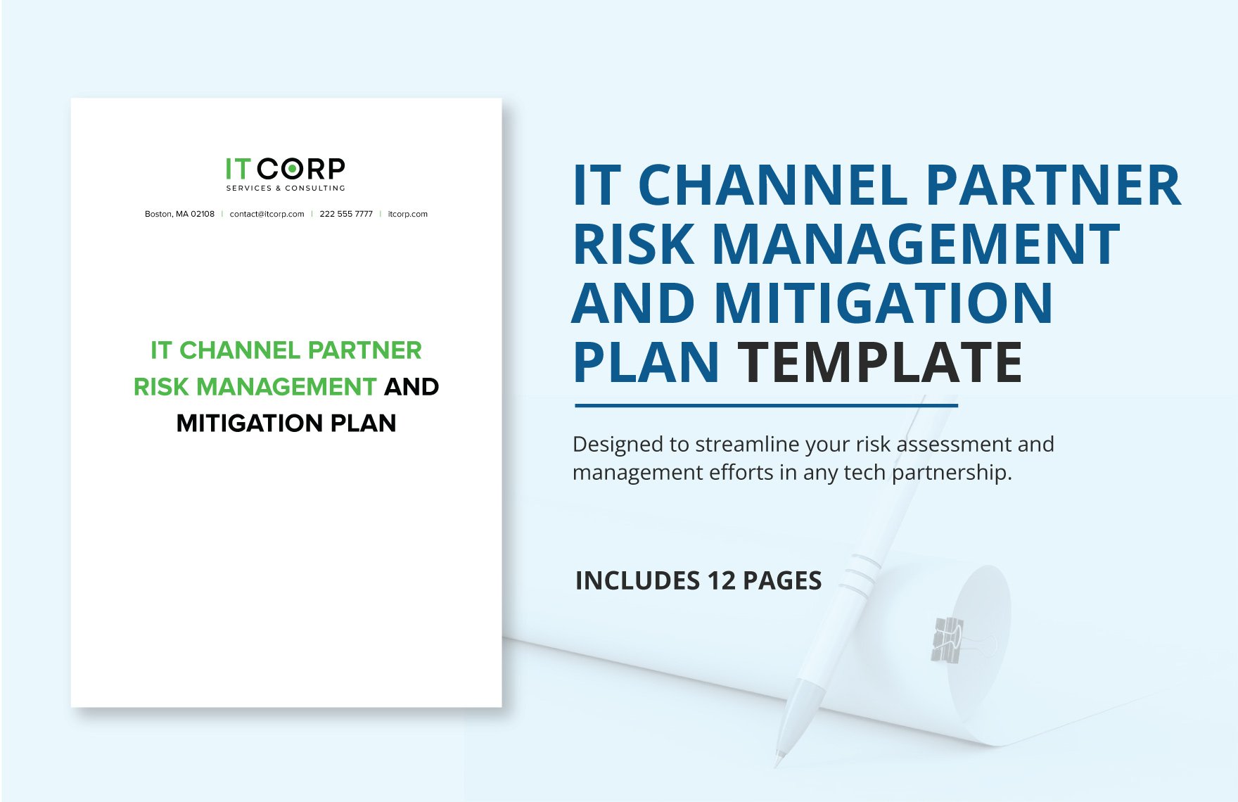 IT Channel Partner Risk Management and Mitigation Plan Template