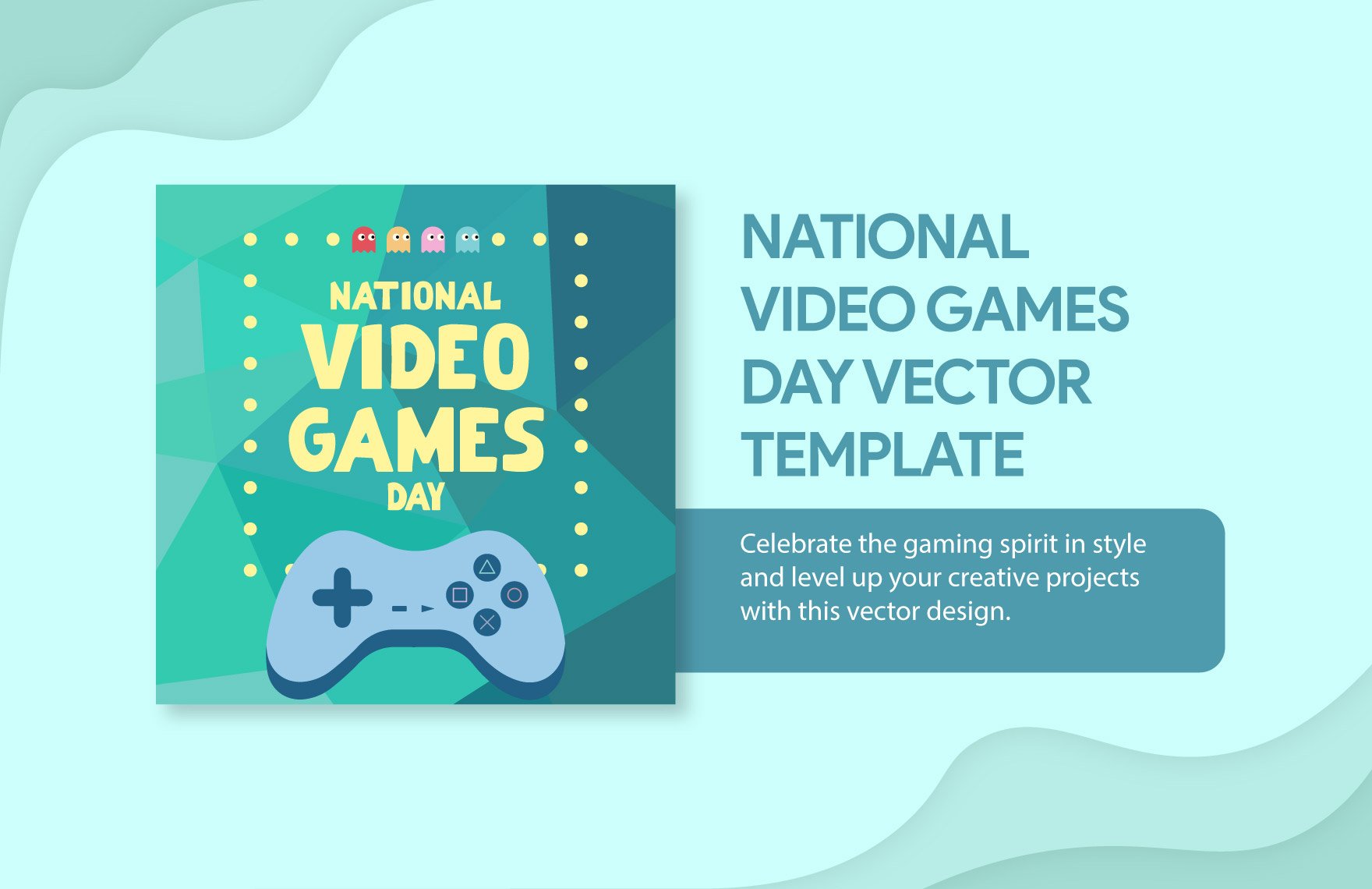 Free National Video Games Day Vector  in Illustrator, PSD, PNG