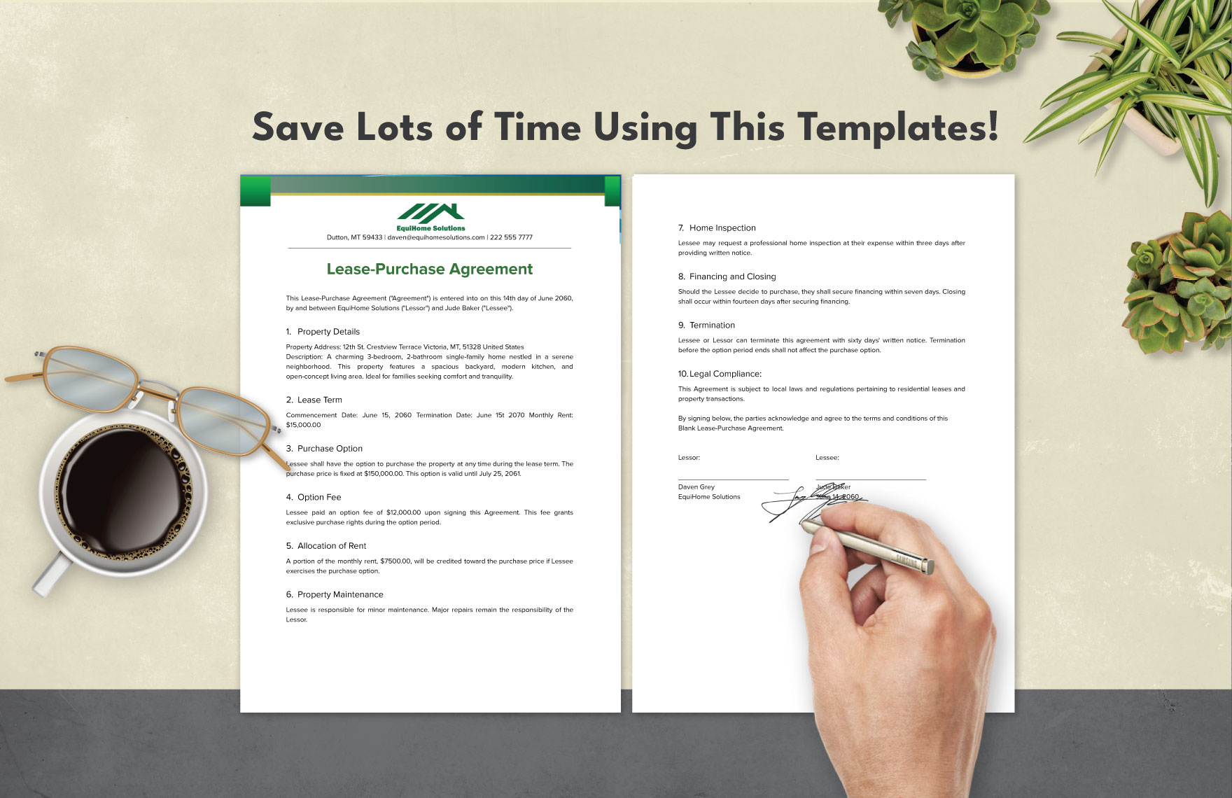 Blank Lease-Purchase Agreement Template