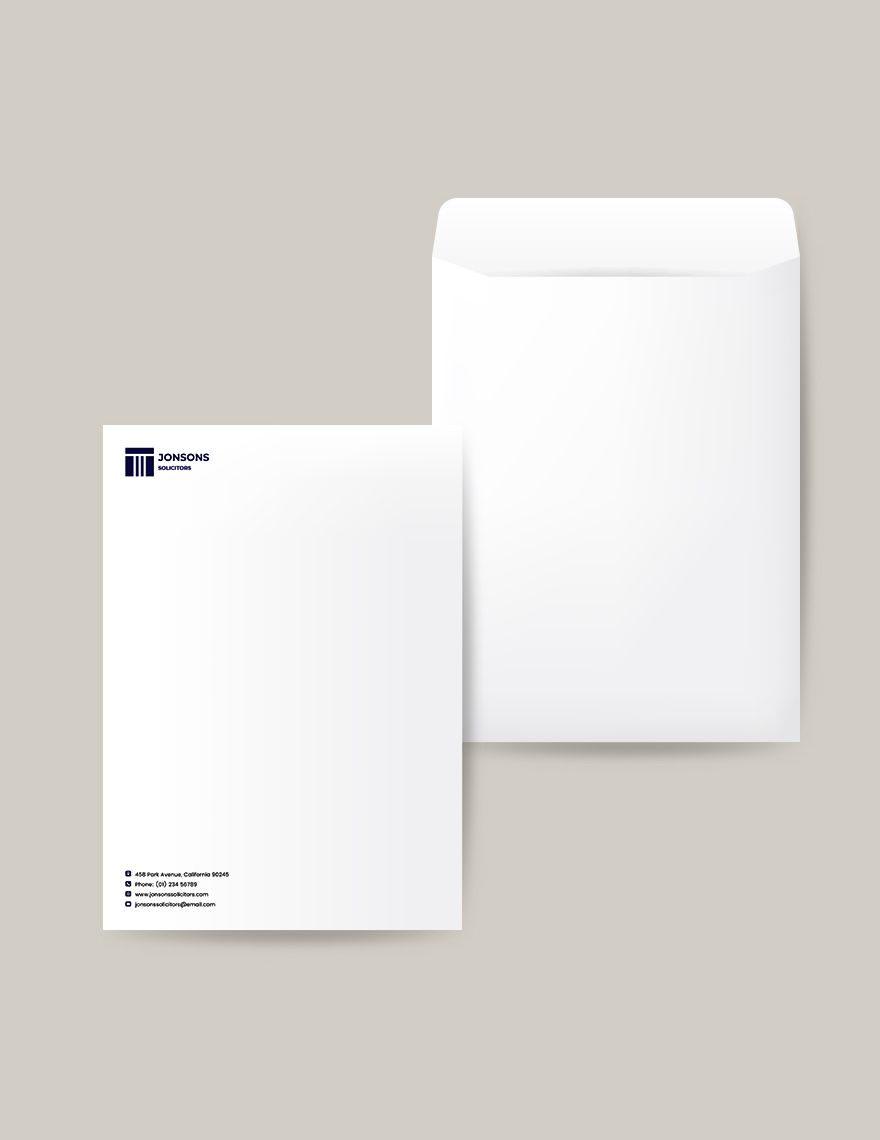 Law Firm Envelope Template
