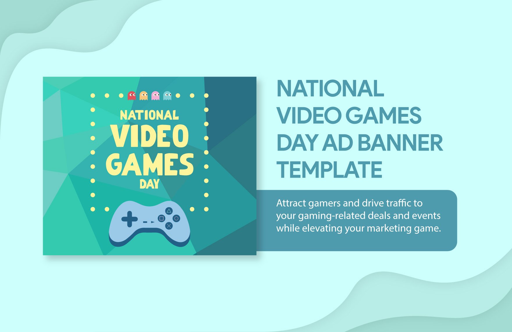 Free National Video Games Day Ad Banner Template in Illustrator, PSD, PNG
