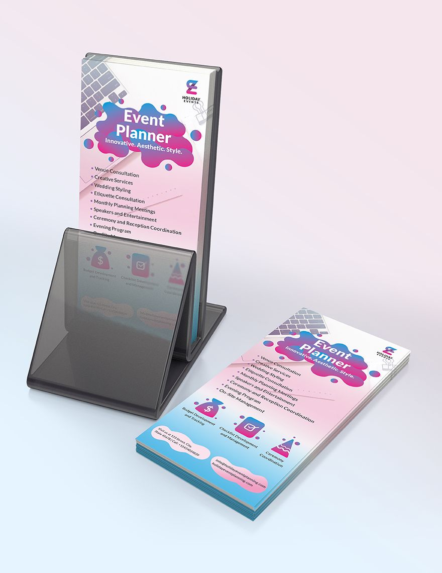 Event Planner Rack Card Template