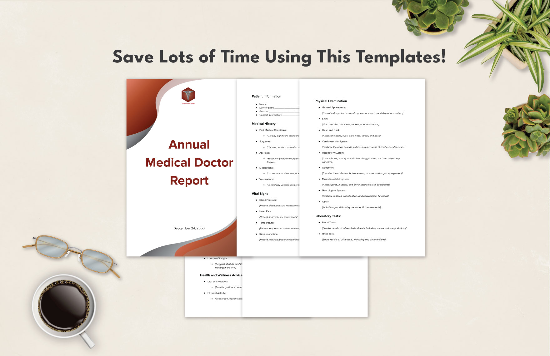 Blank Annual Medical Doctor Report Template