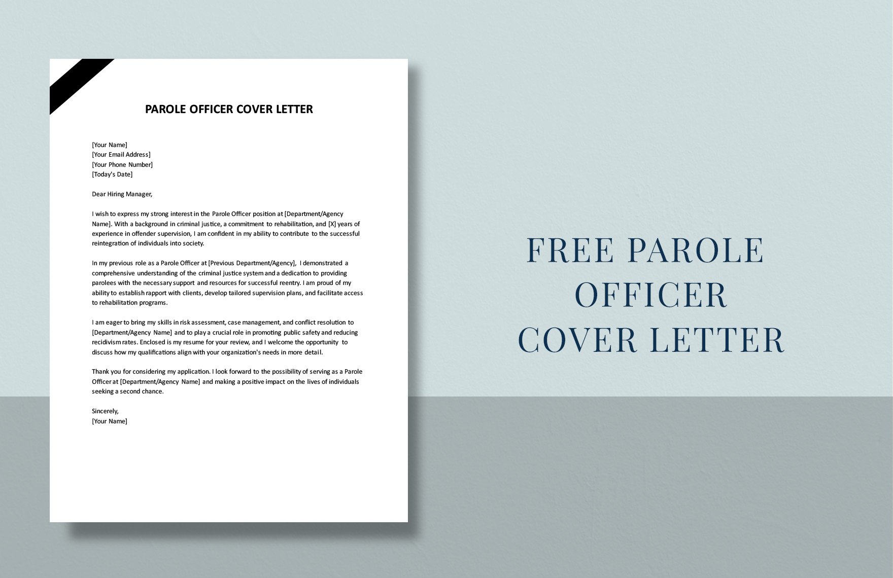 Parole Officer Cover Letter