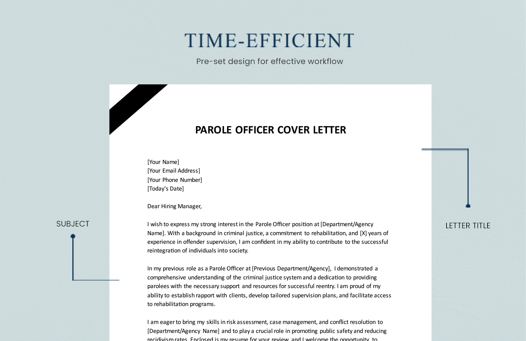 Parole Officer Cover Letter