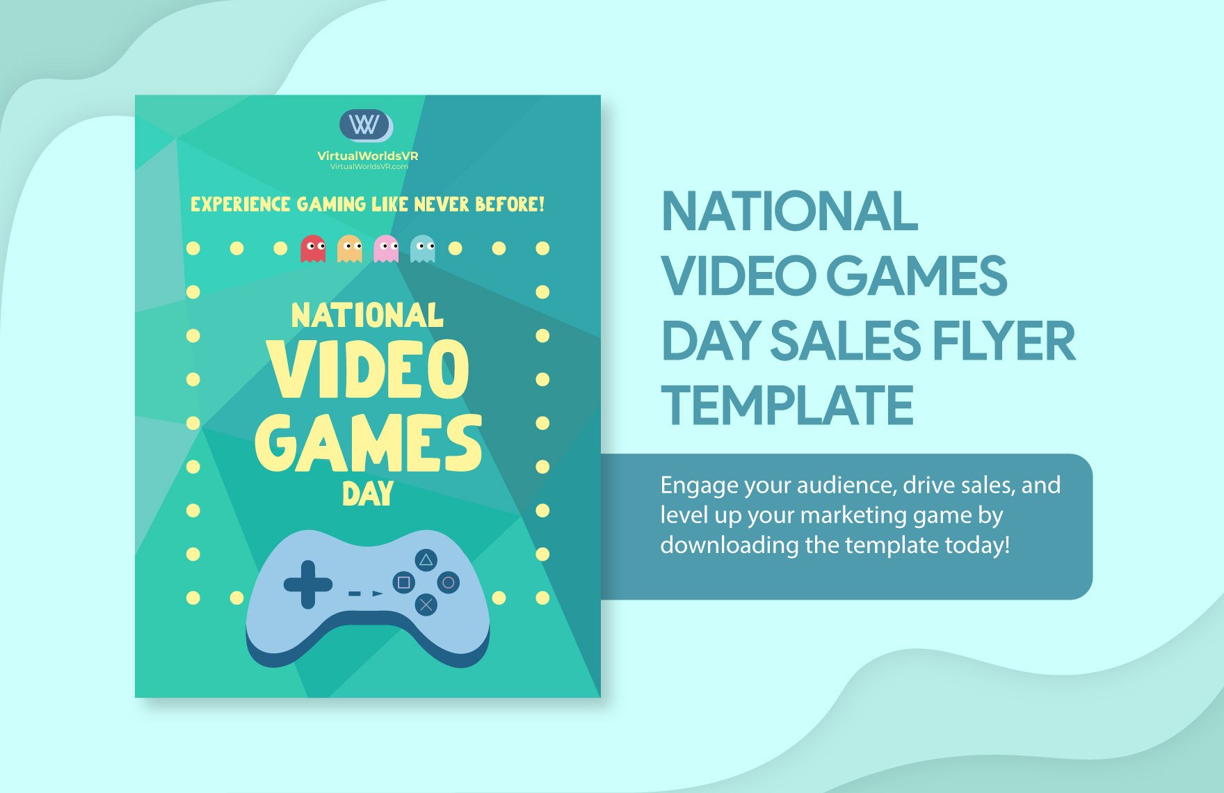 National Video Games Day Sales Flyer Template
