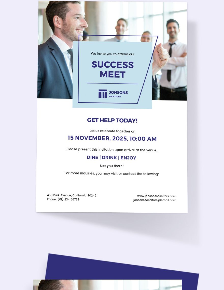 Law Firm Invitation Template