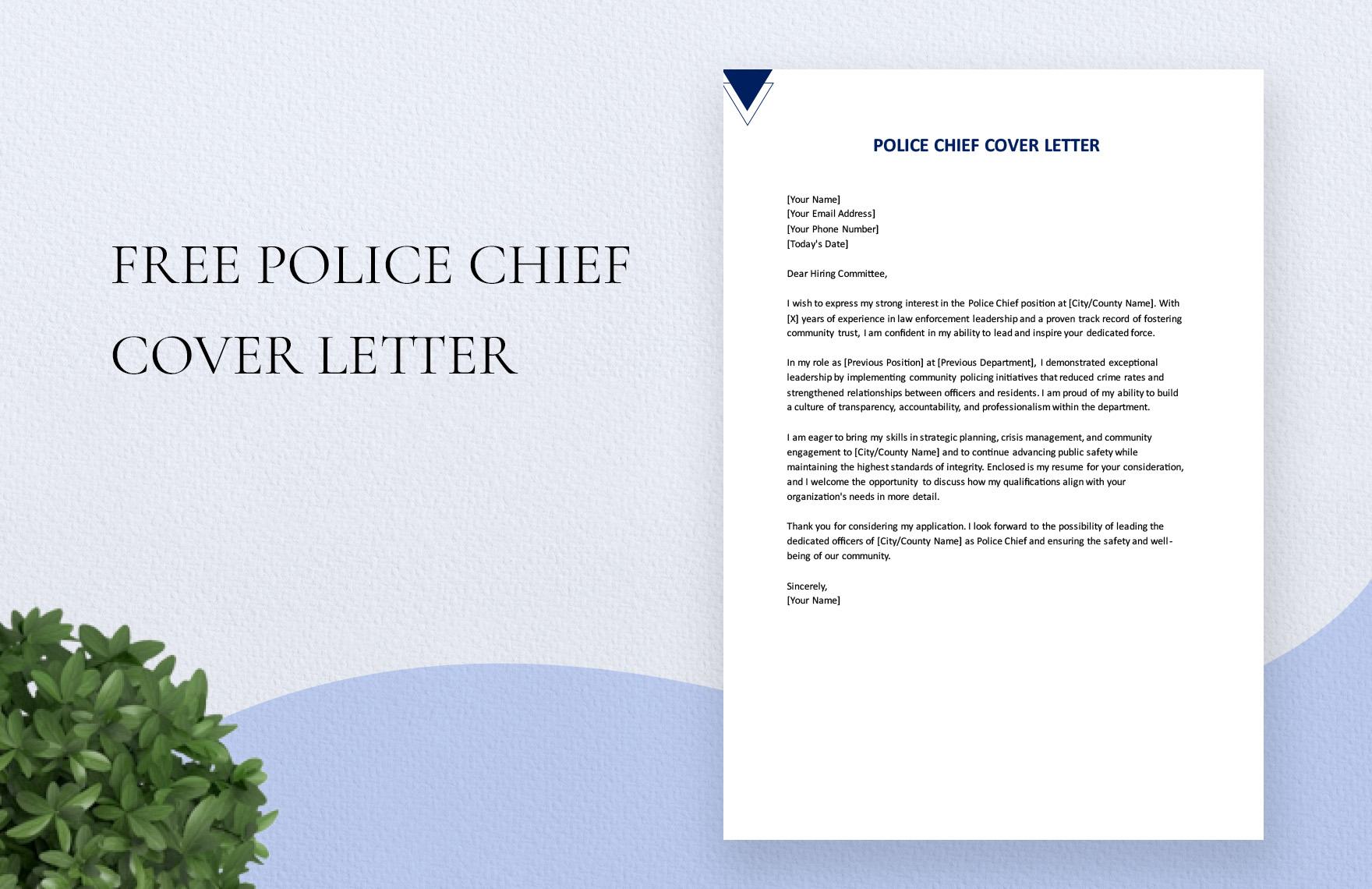 cover letter for police chief position