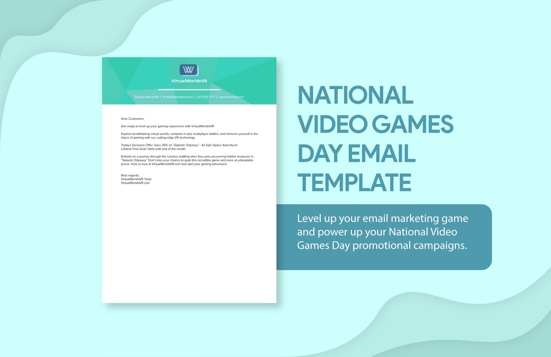 National Video Games Day Email Template