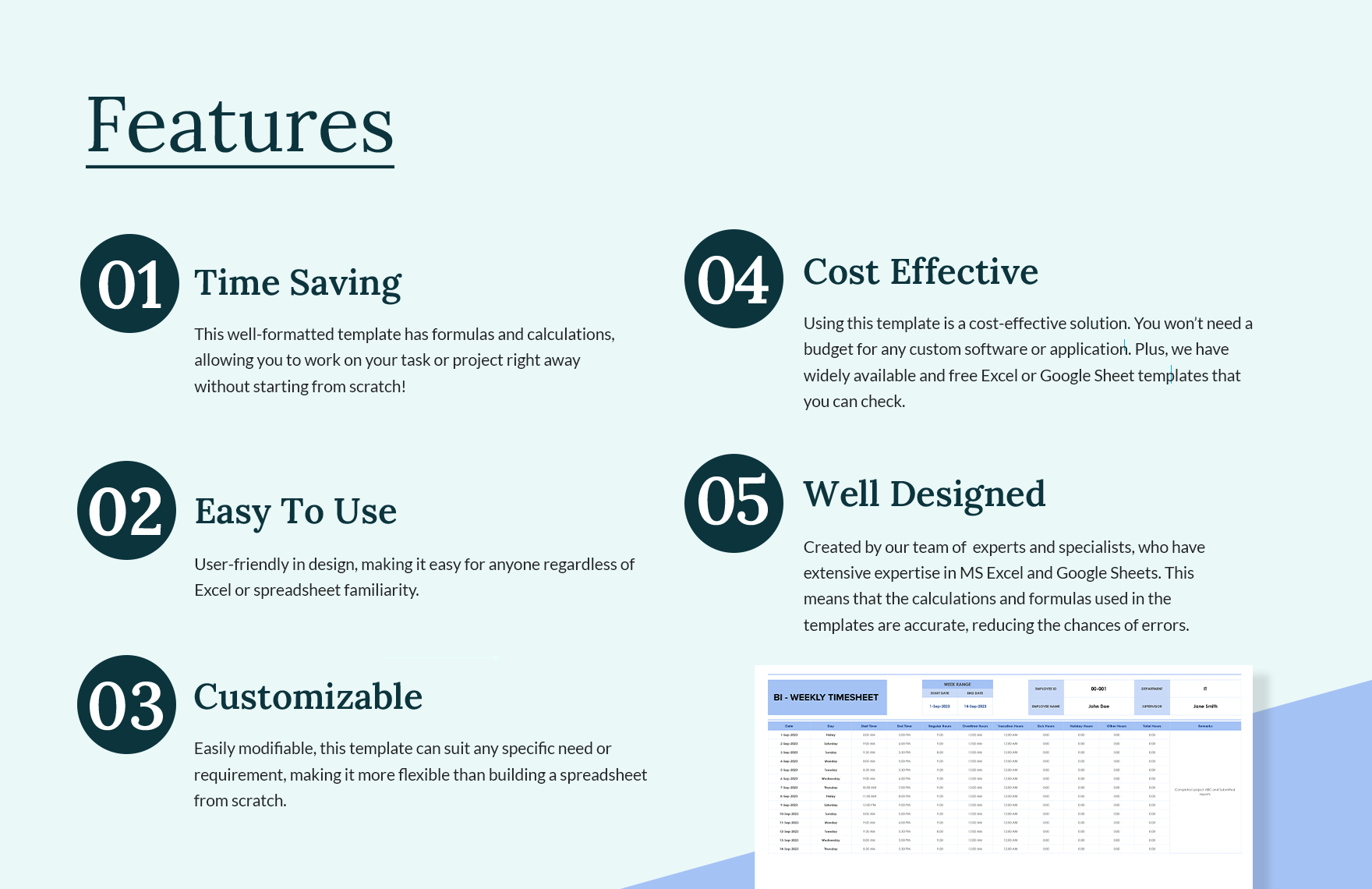 Biweekly timesheet template