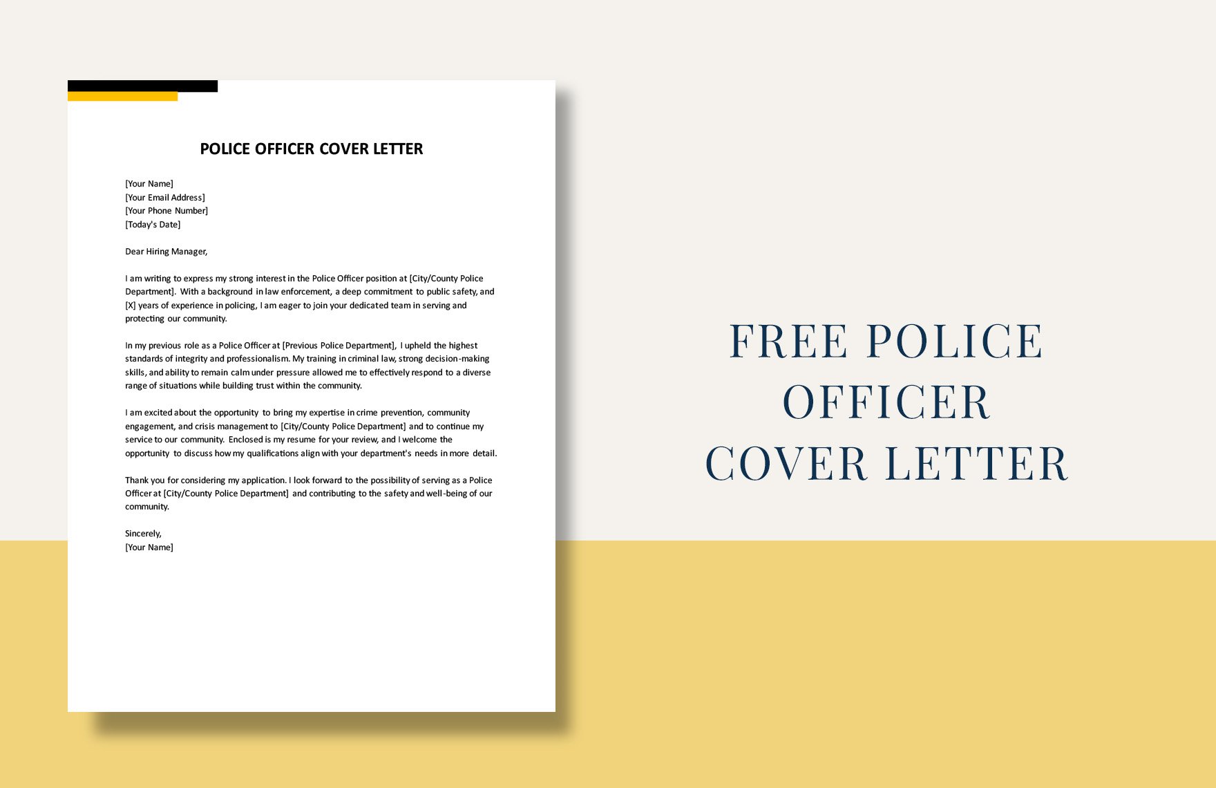Police Officer Cover Letter