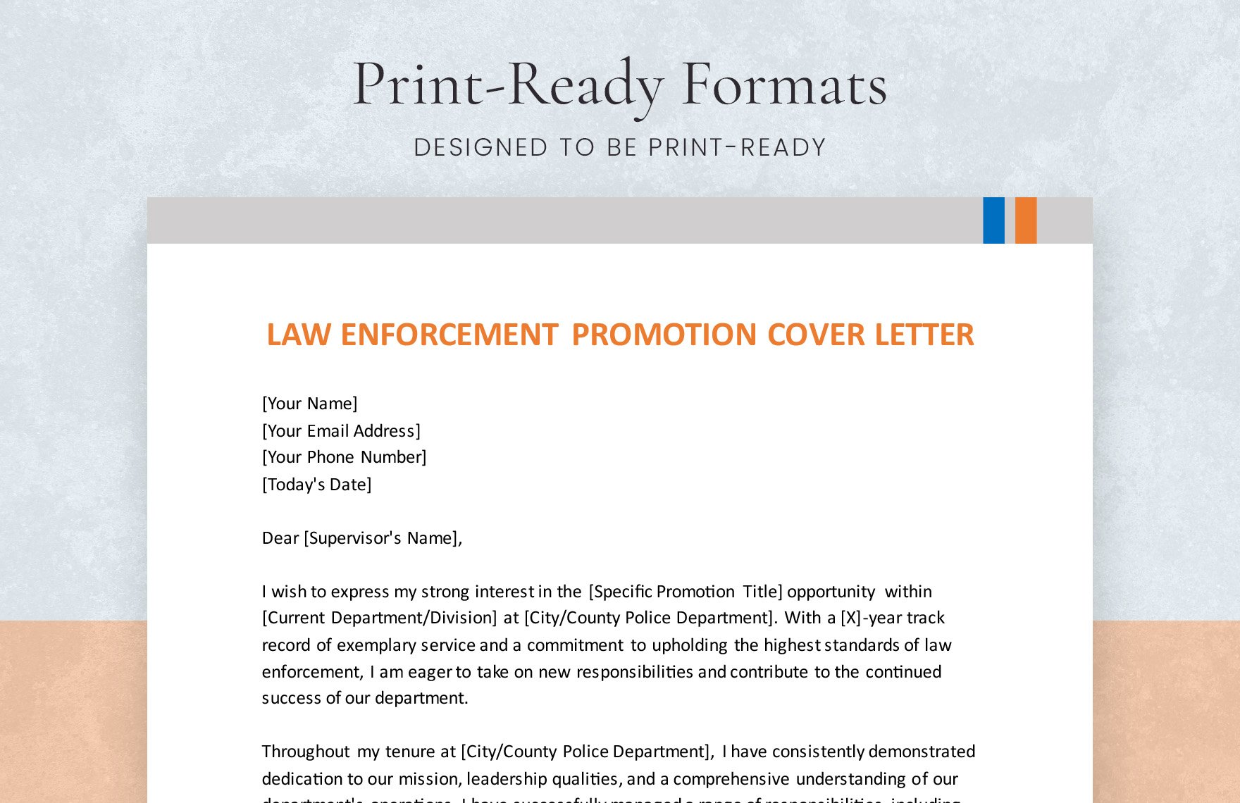 Law Enforcement Promotion Cover Letter