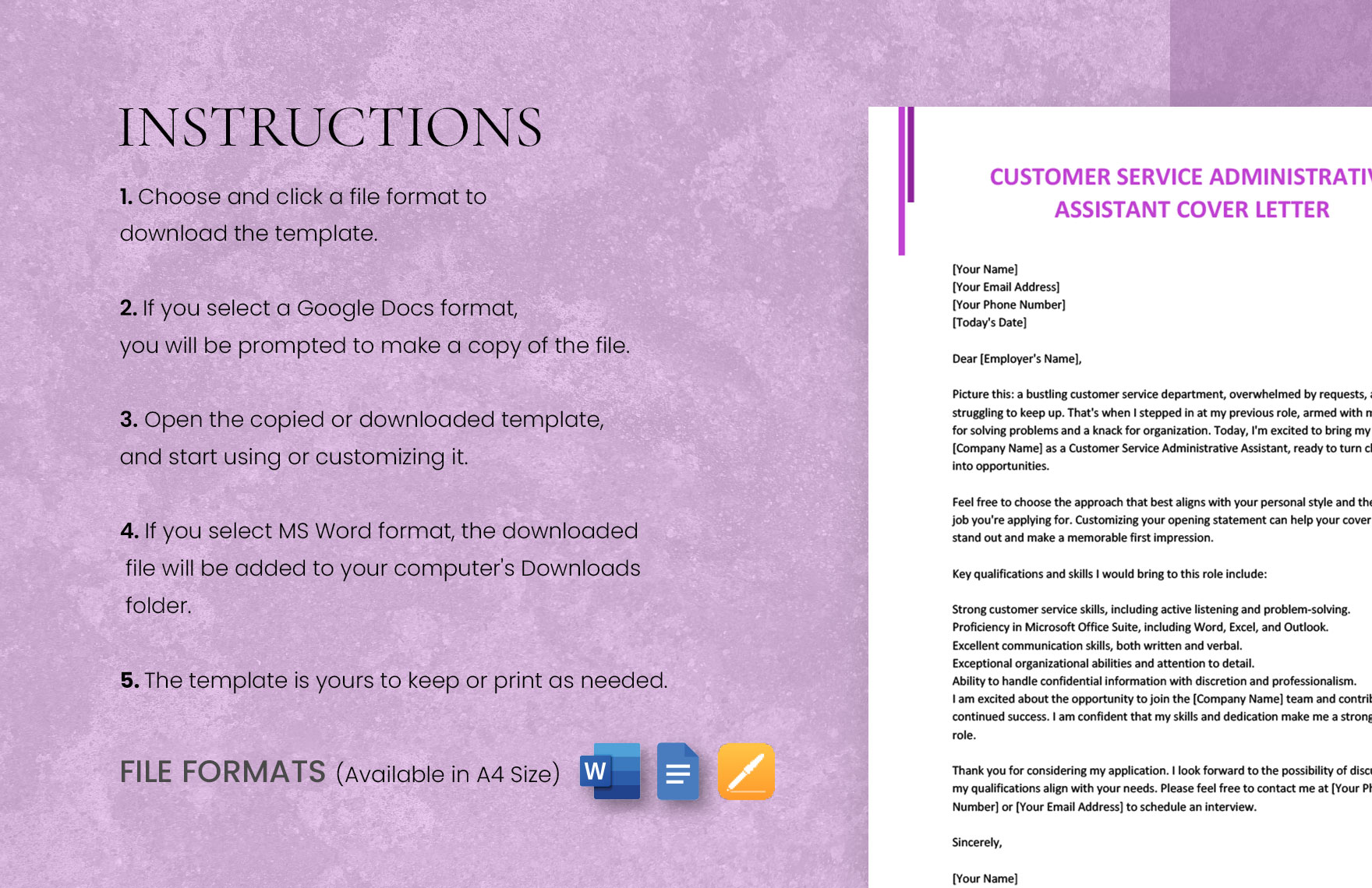 Customer Service Administrative Assistant Cover Letter