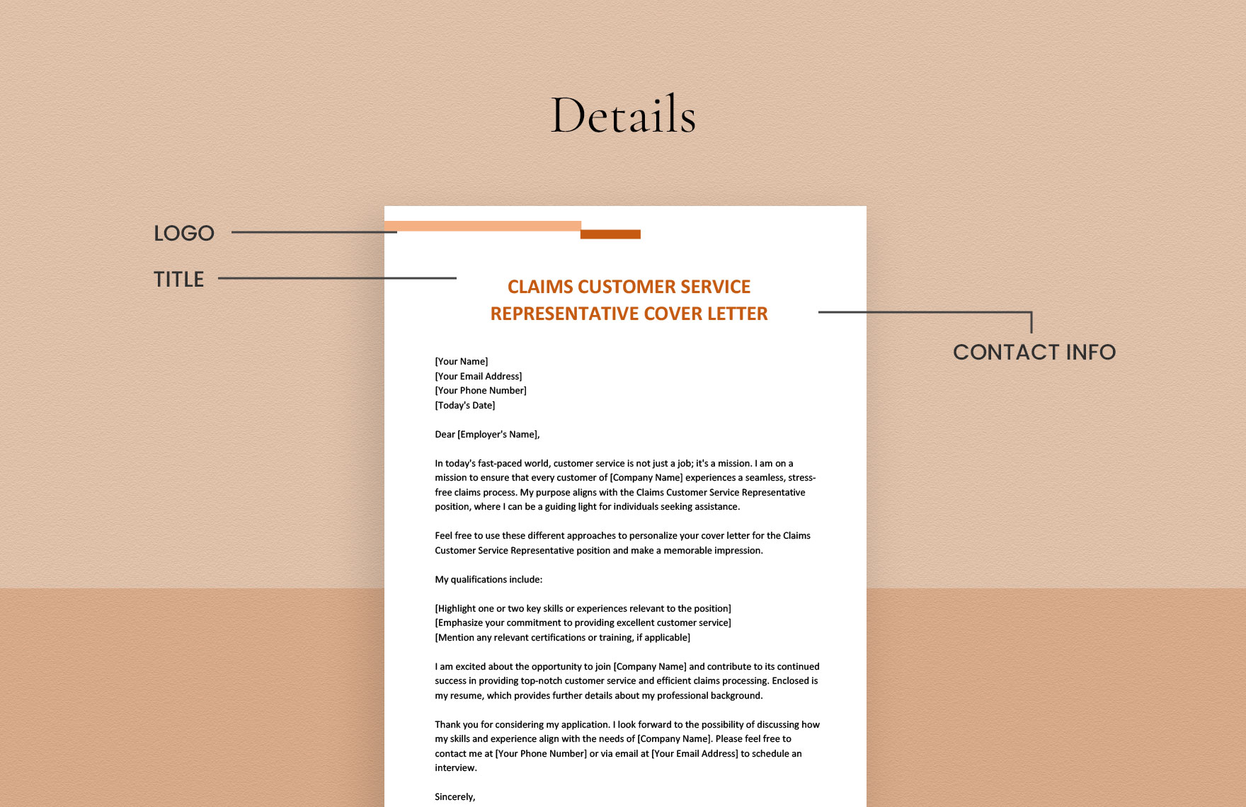 Claims Customer Service Representative Cover Letter
