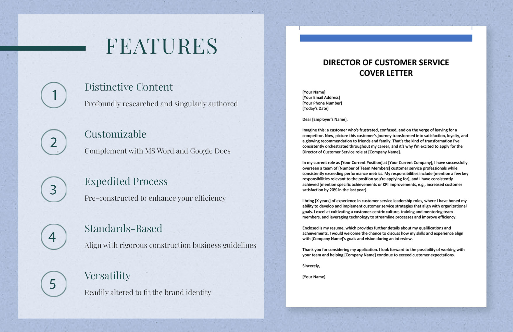 Director Of Customer Service Cover Letter