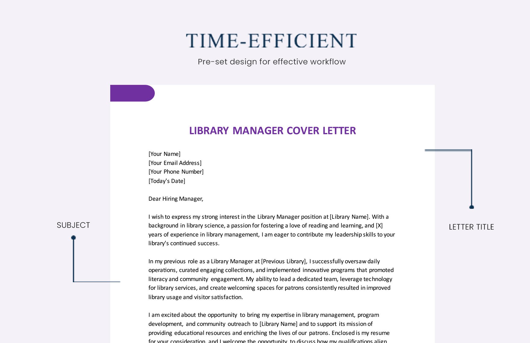 Library Manager Cover Letter