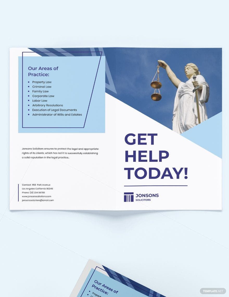 Law Firm Bi-Fold Brochure Template