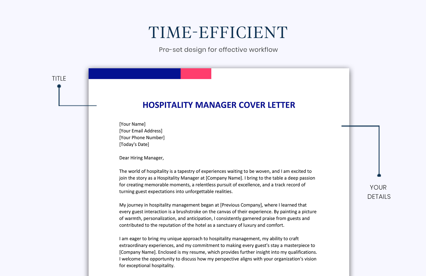 Hospitality Manager Cover Letter