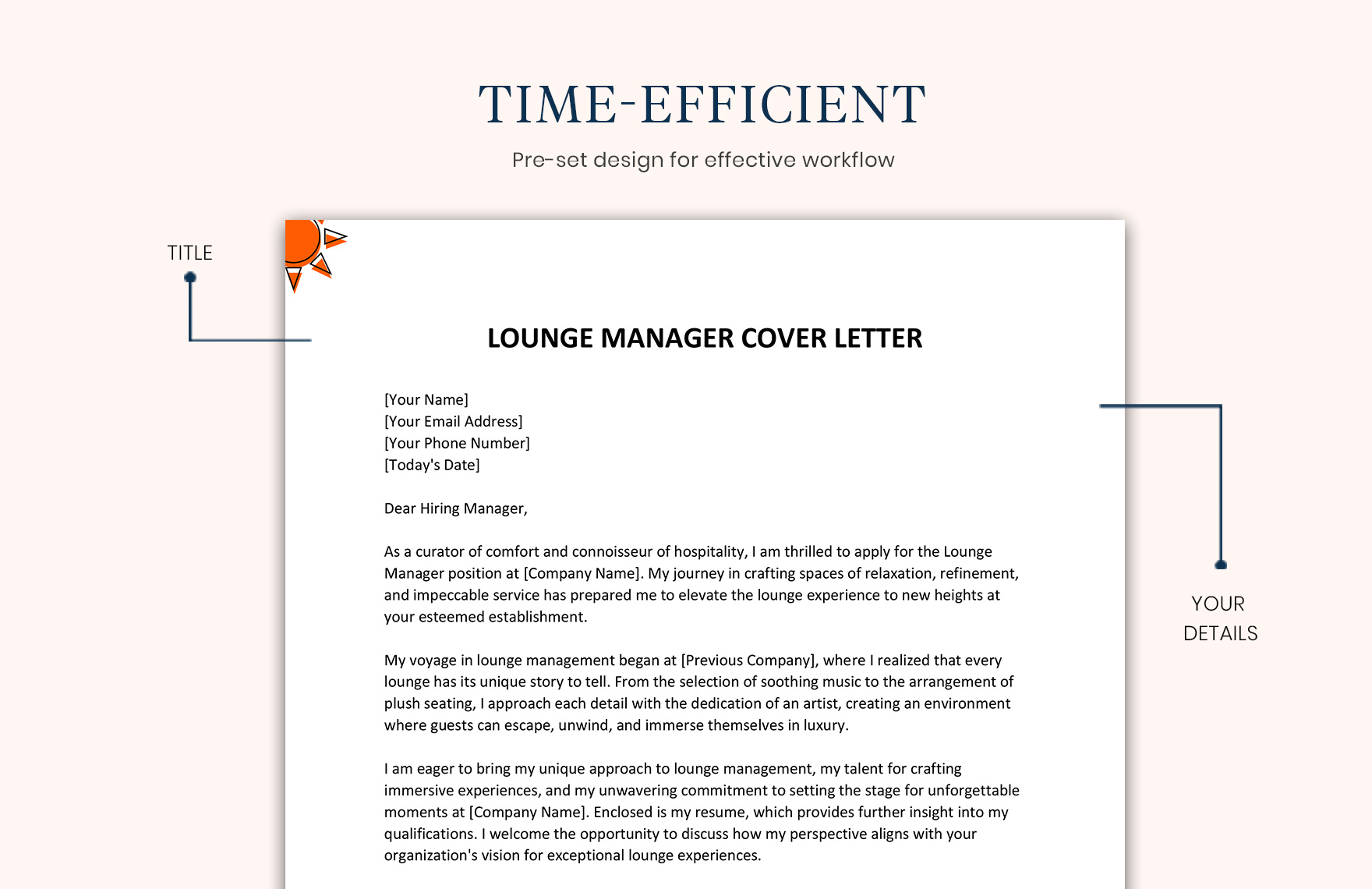 Lounge Manager Cover Letter