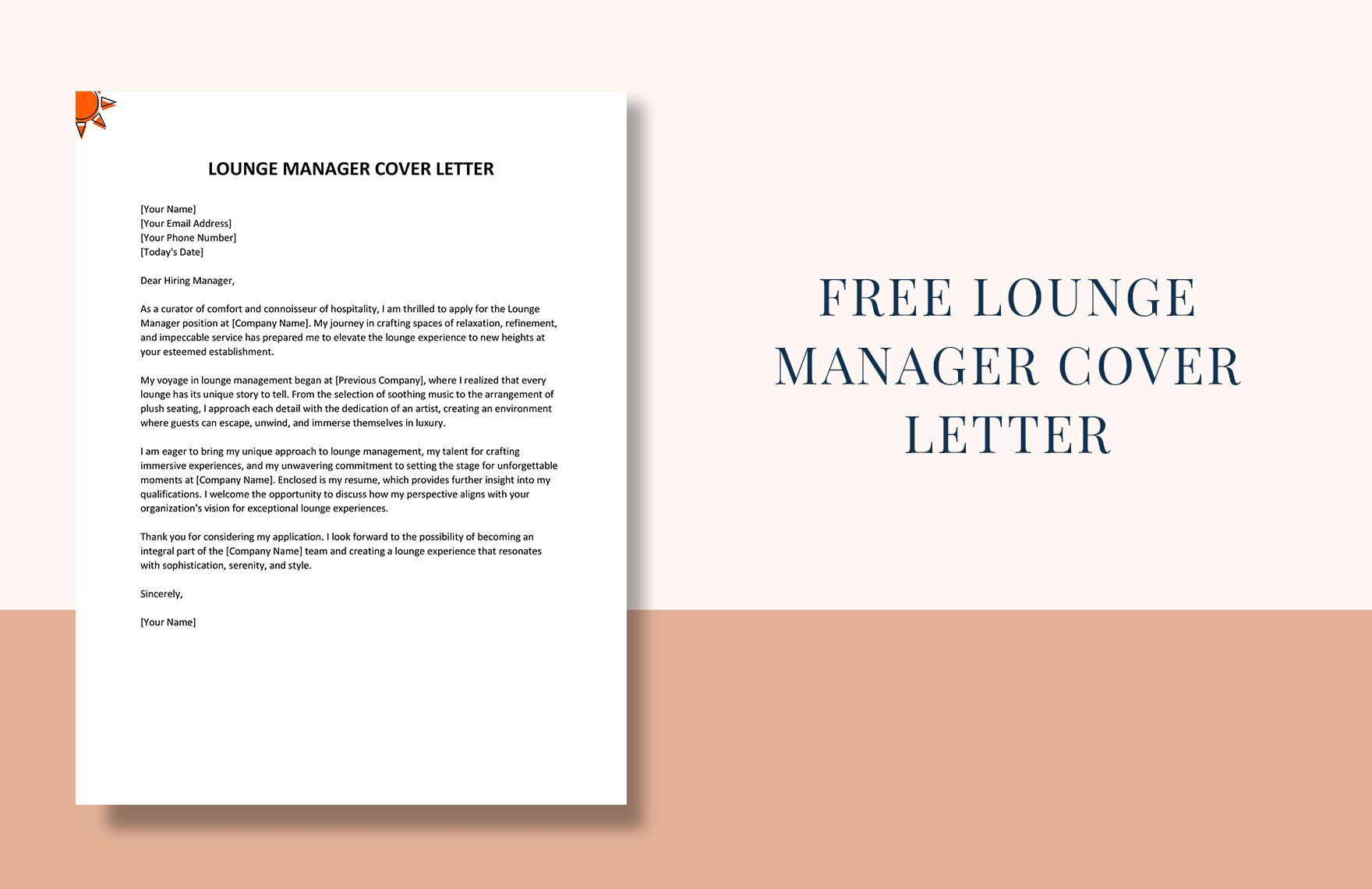 Lounge Manager Cover Letter