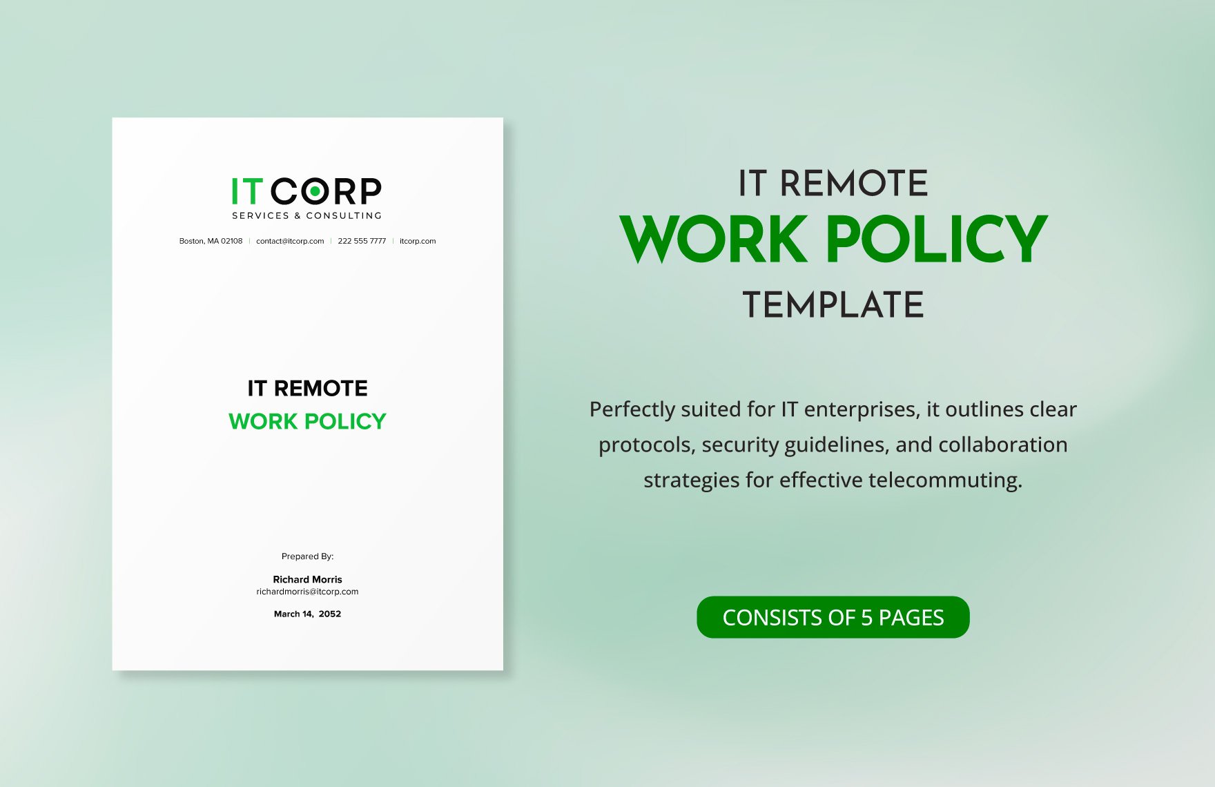 IT Remote Work Policy Template