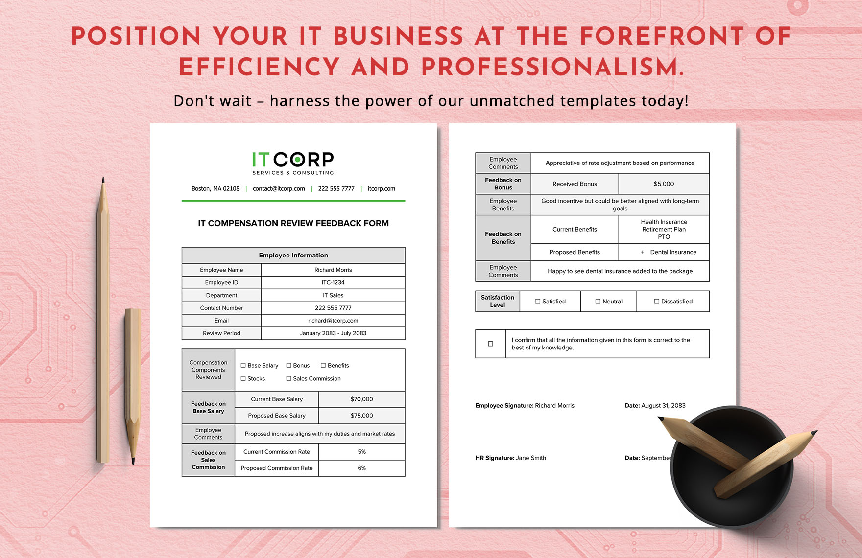 IT Compensation Review Feedback Form Template