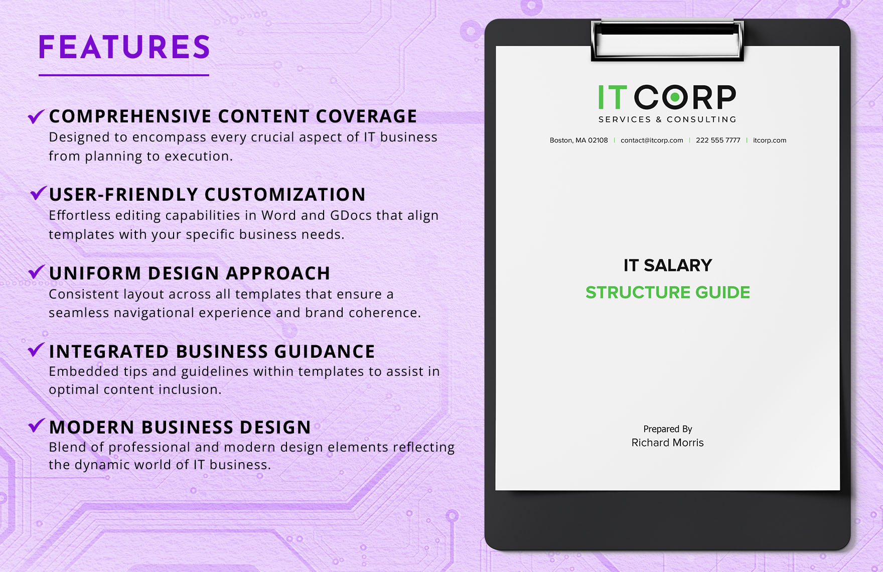 IT Salary Structure Guide Template