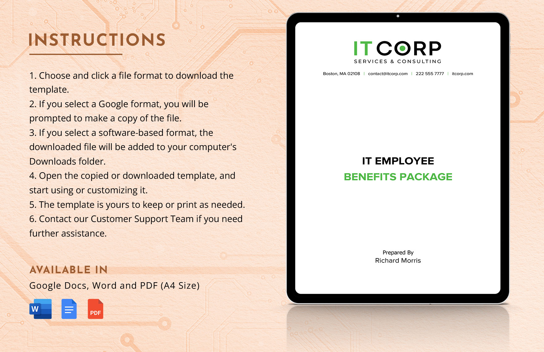 IT Employee Benefits Package Template
