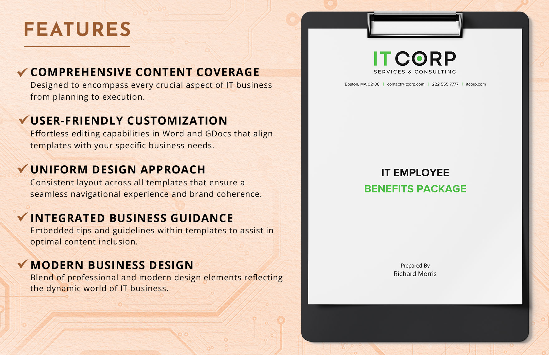 IT Employee Benefits Package Template