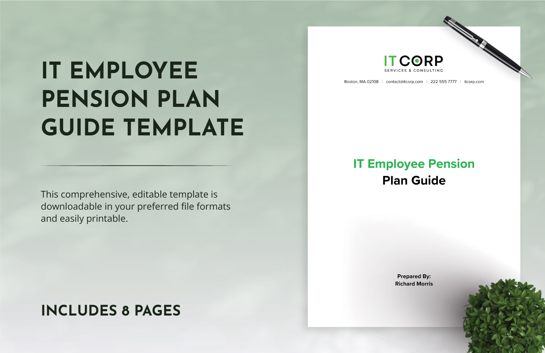 IT Employee Pension Plan Guide Template in Word, Google Docs, PDF