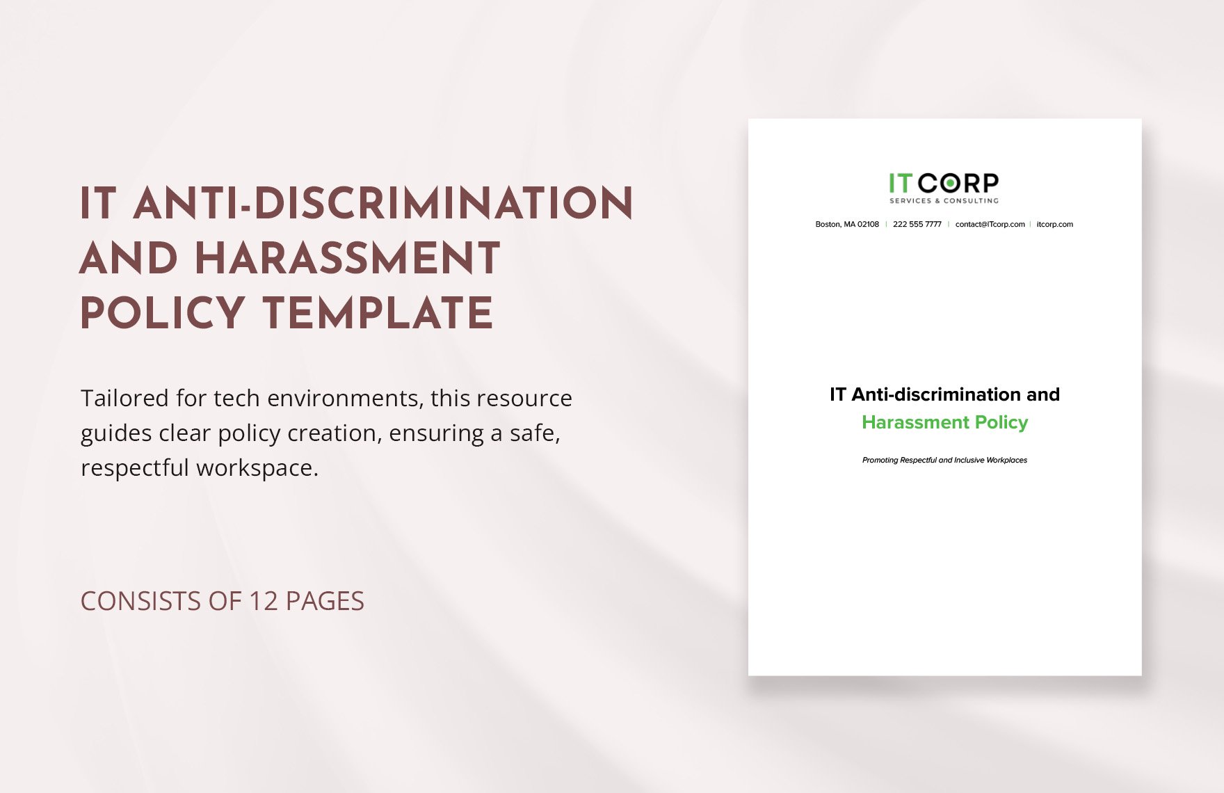 IT Anti-Discrimination and Harassment Policy Template