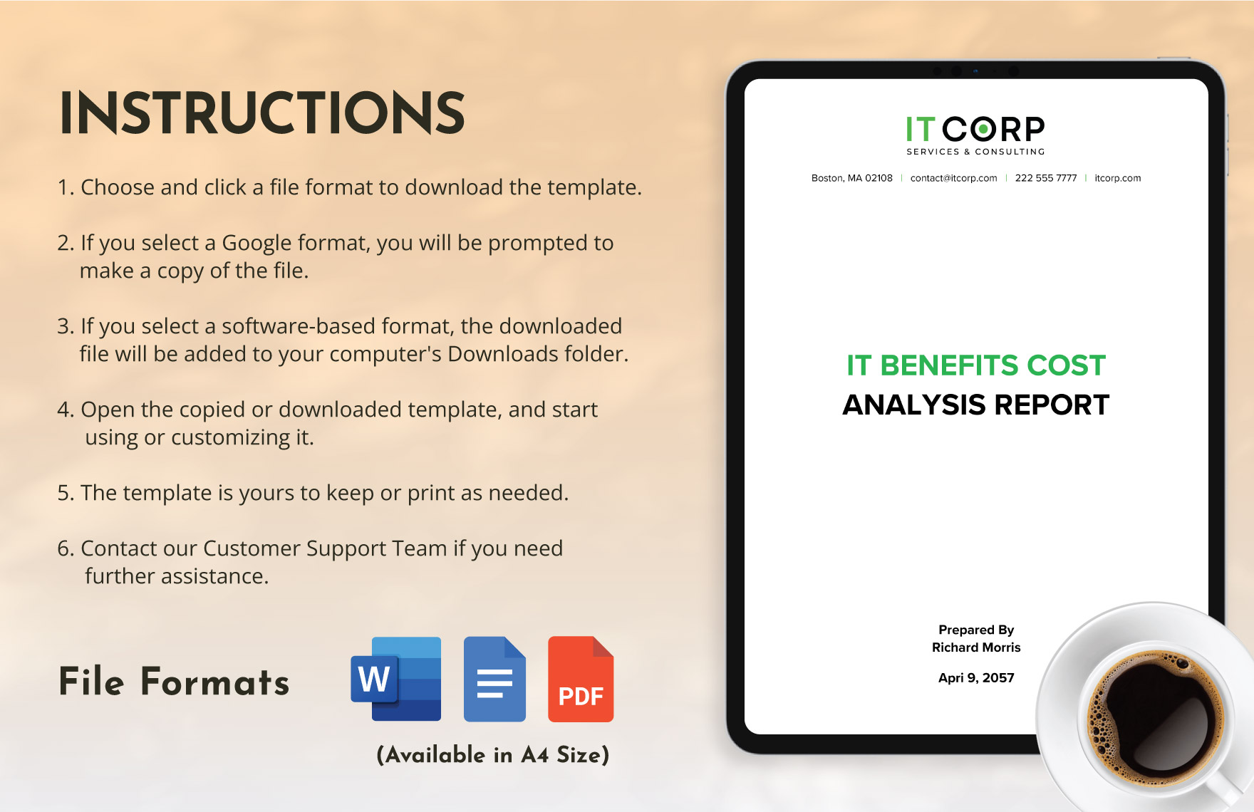 IT Benefits Cost Analysis Report Template