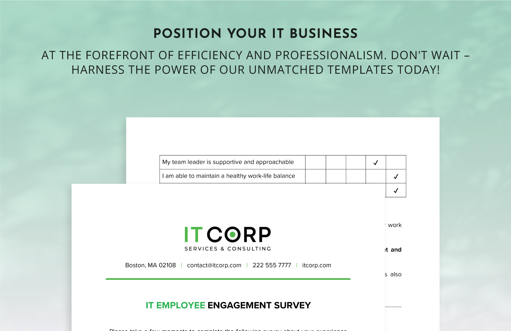 IT Employee Engagement Survey Template