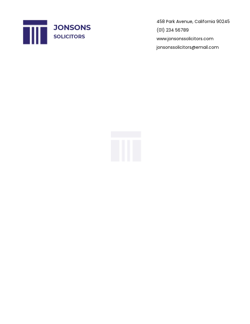 Law Firm Letterhead Template - Illustrator, InDesign, Word, Apple Pages, PSD, Publisher