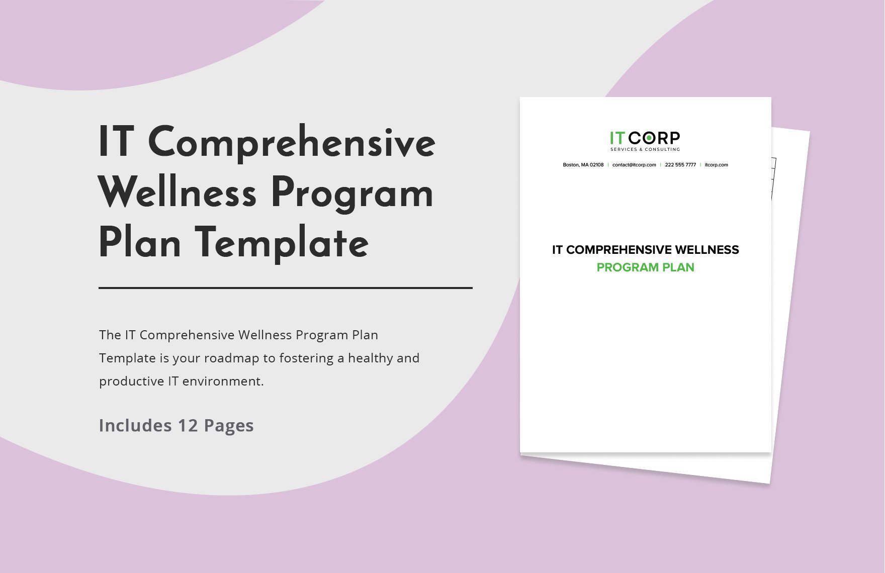 IT Comprehensive Wellness Program Plan Template in Word, Google Docs, PDF