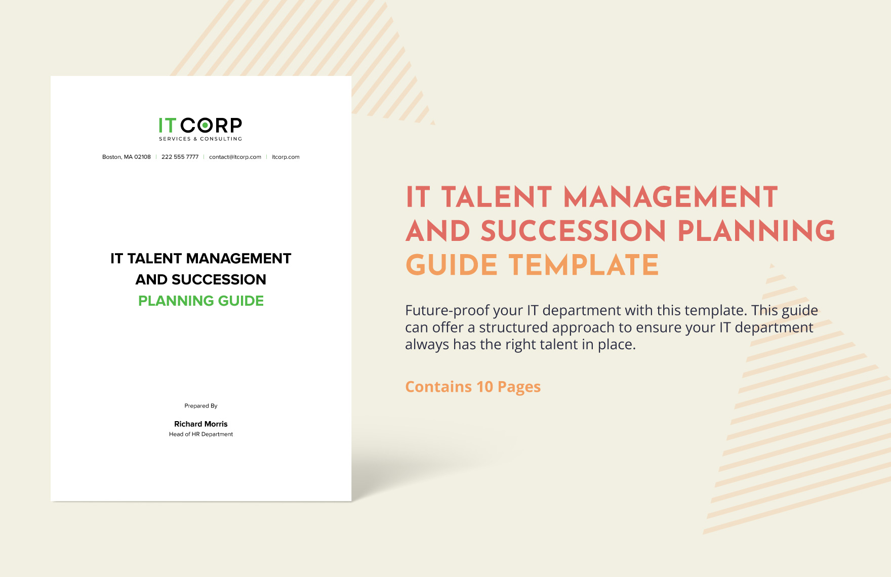 IT Talent Management and Succession Planning Guide Template in Word, Google Docs, PDF