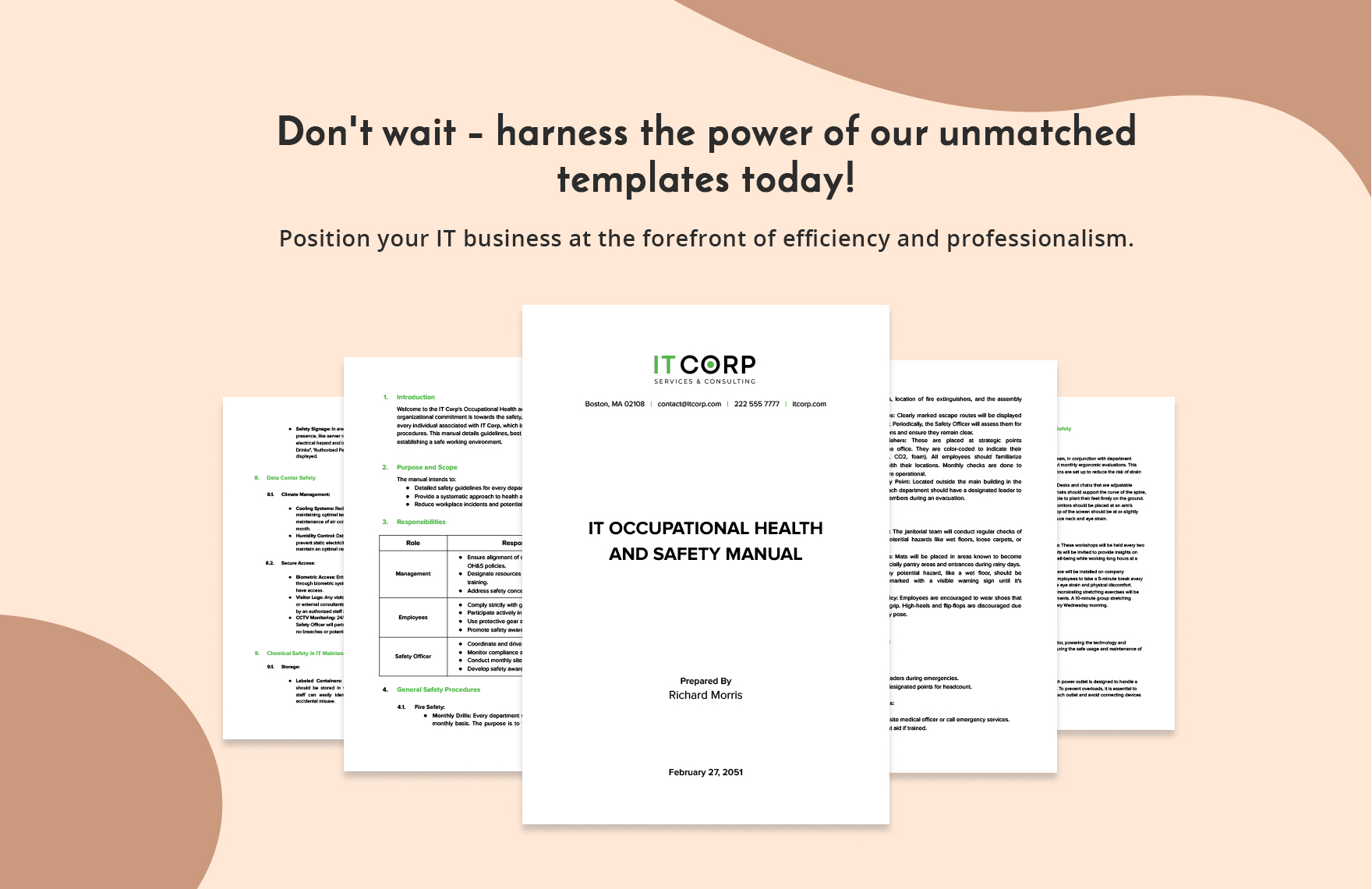IT Occupational Health and Safety Manual Template