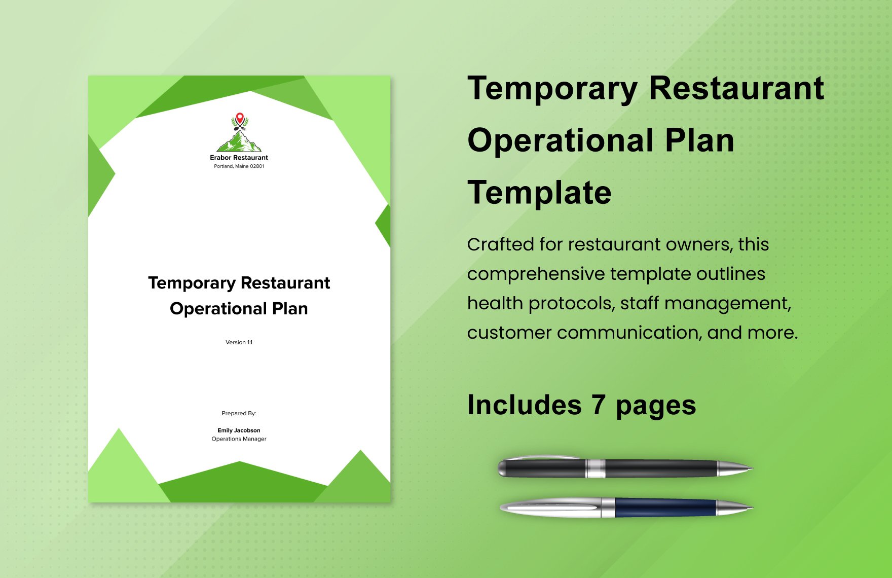 Operational Plan Template in PDF