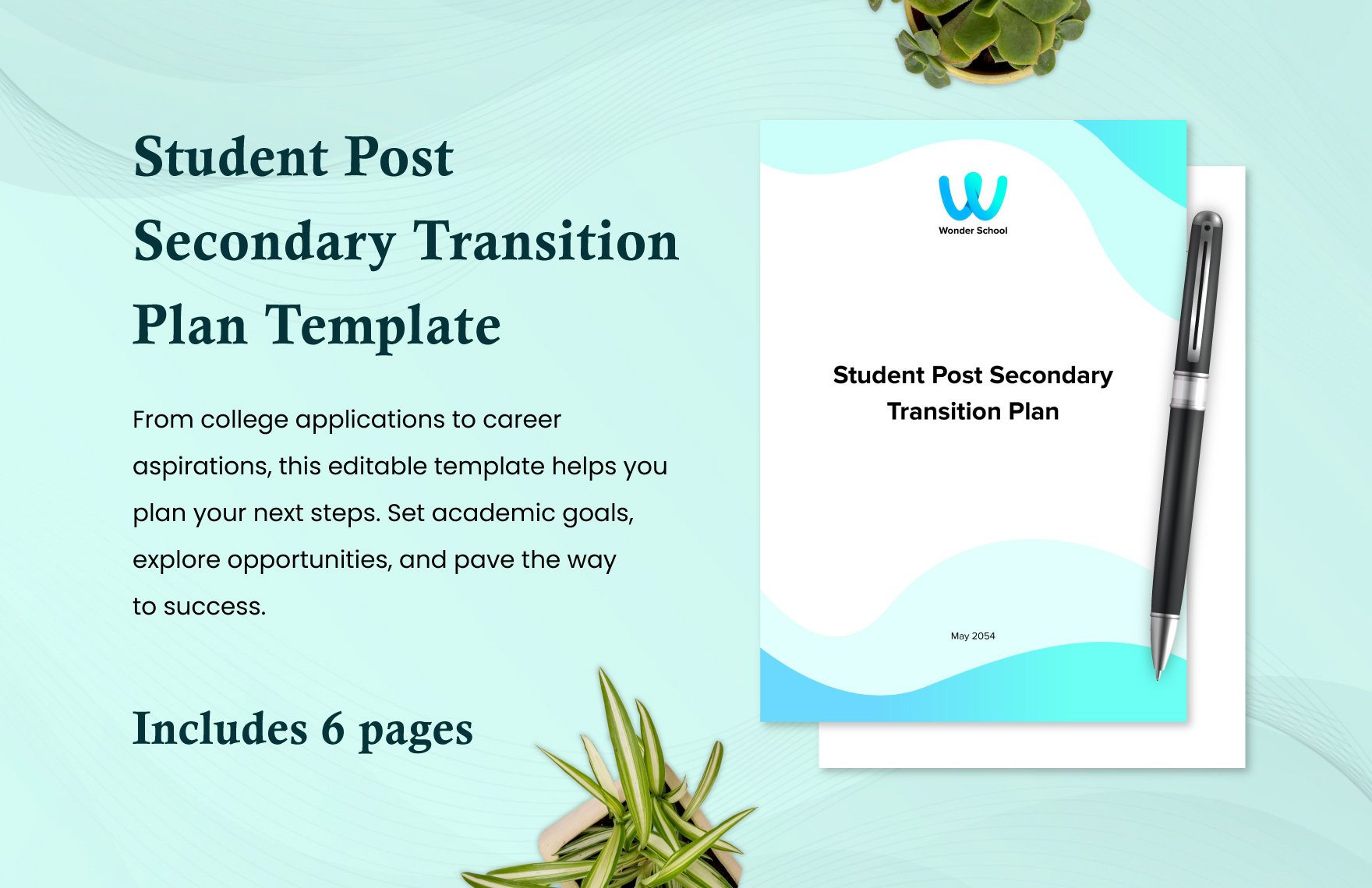 Student Post Secondary Transition Plan Template