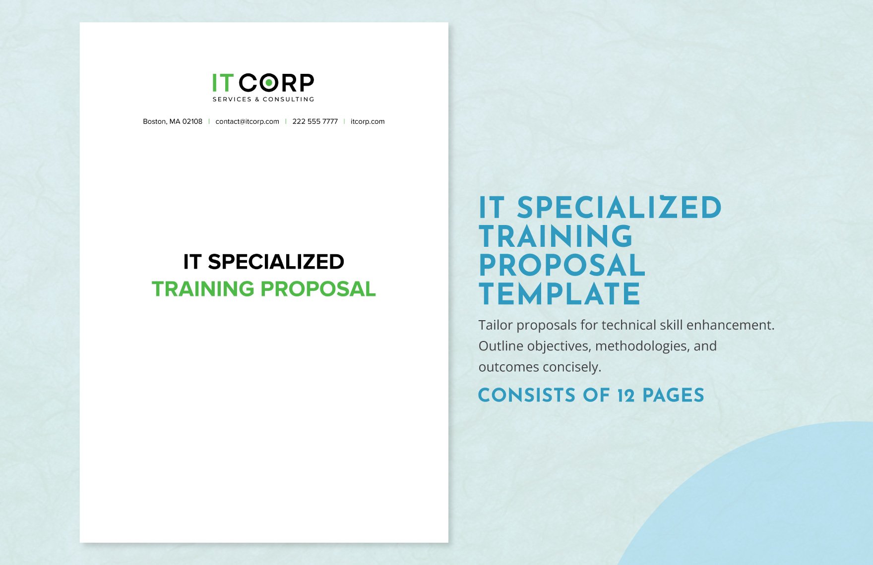 IT Specialized Training Proposal Template