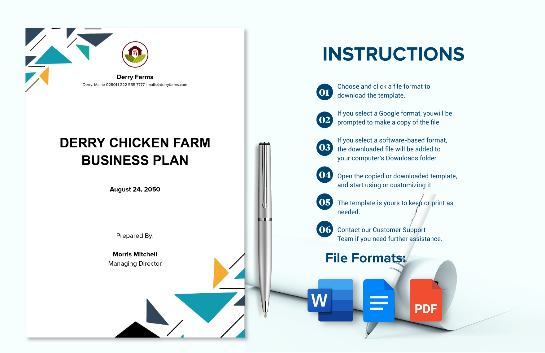 chicken farm business plan template