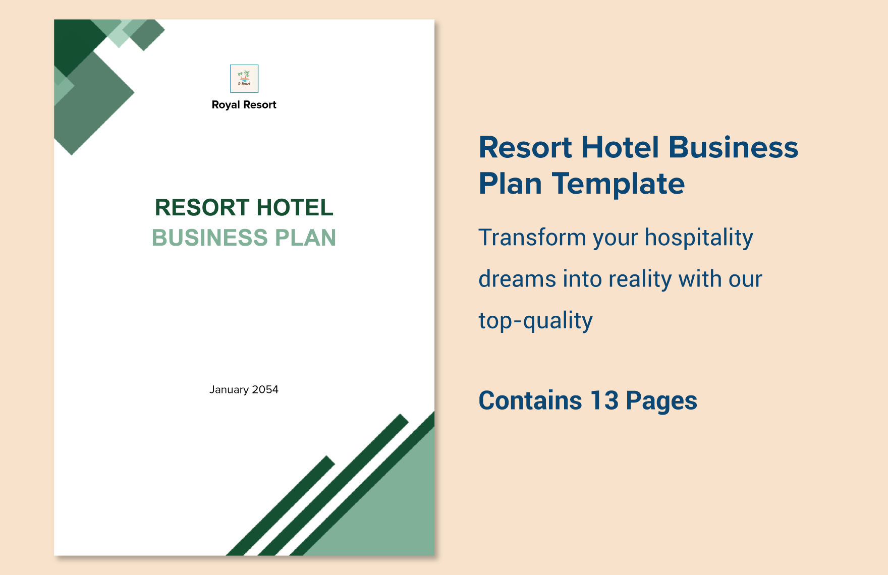 Resort Hotel Business Plan Template