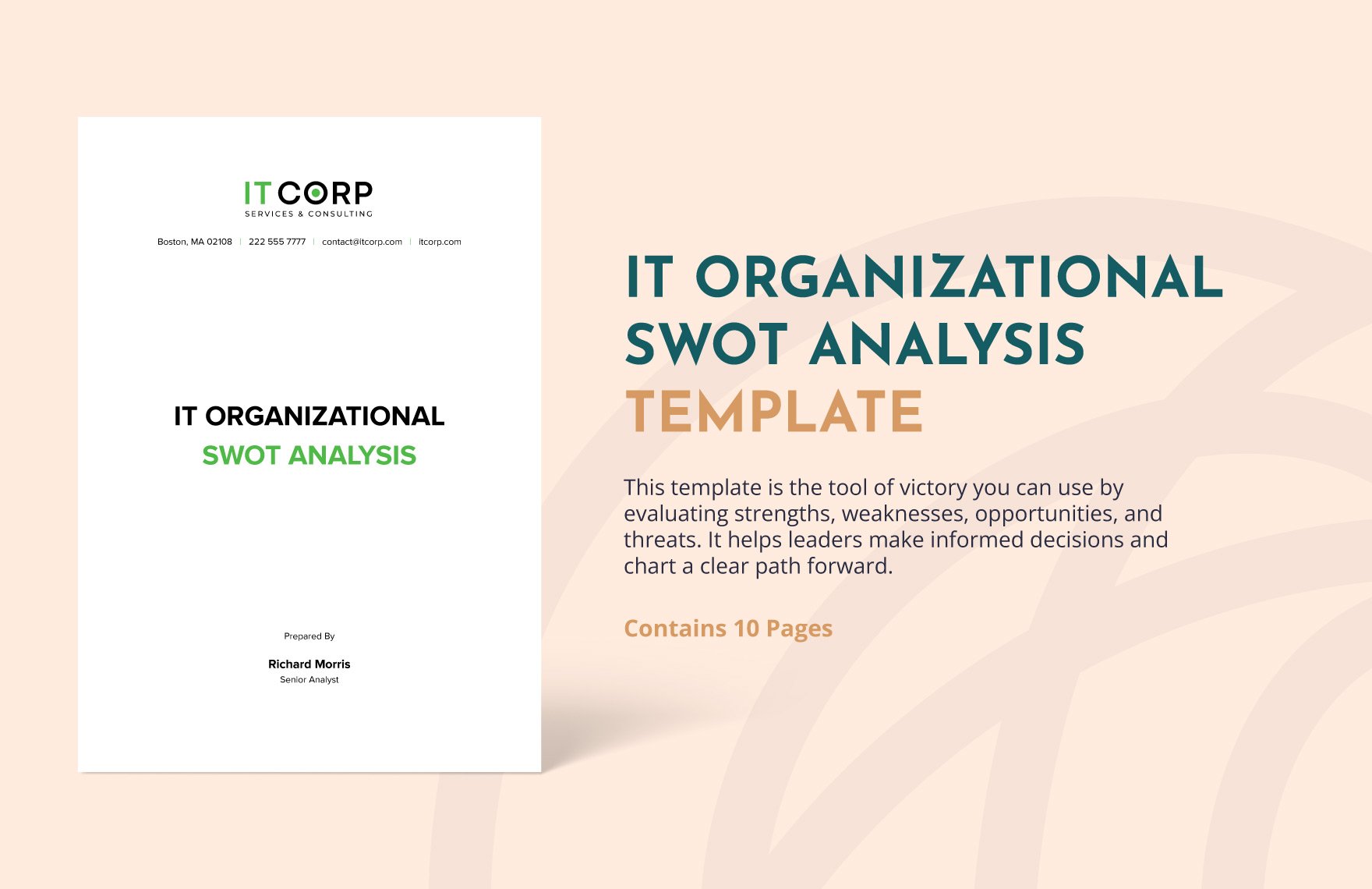 IT Organizational SWOT Analysis Template