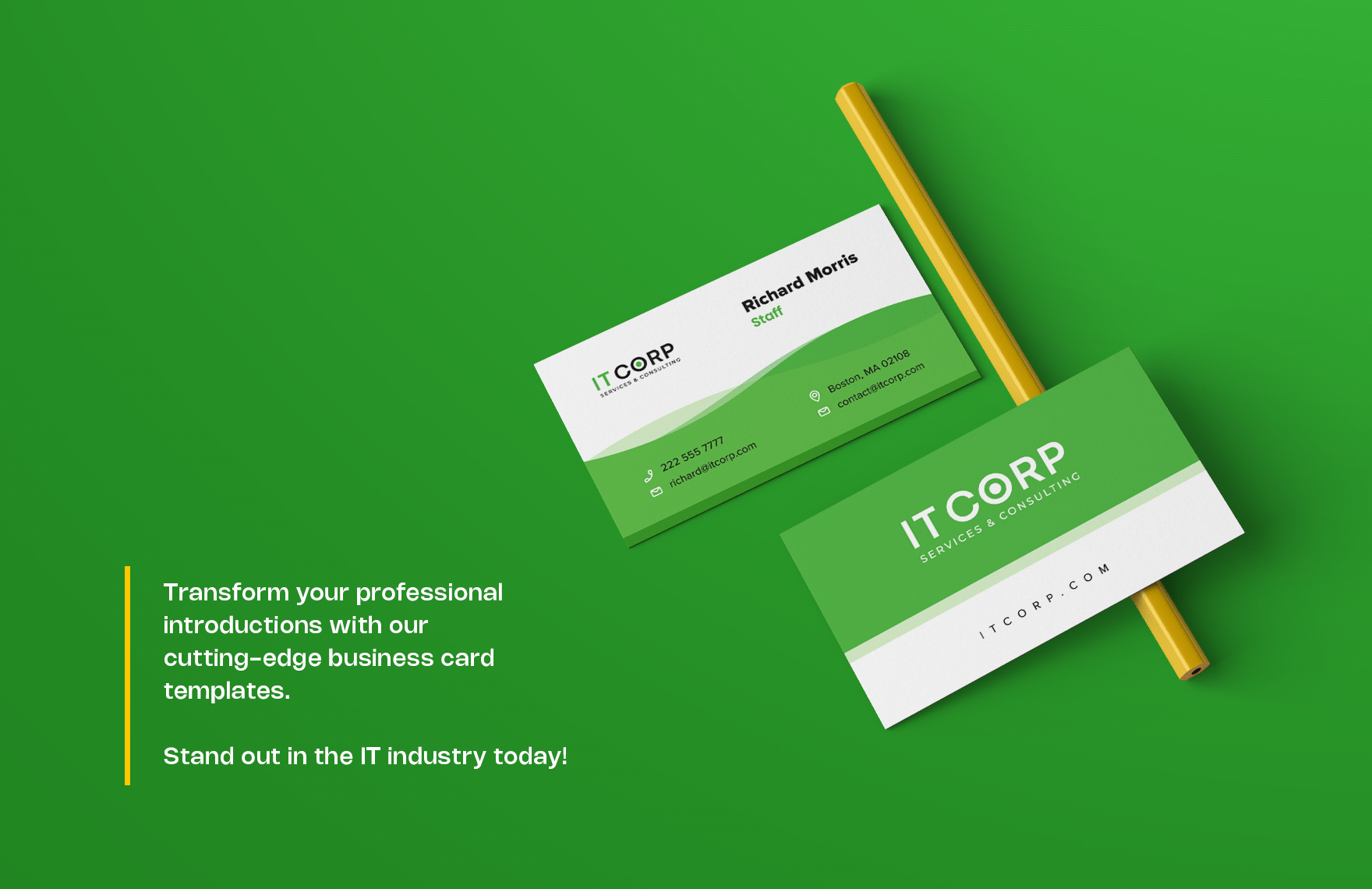IT Strategy & Management Consulting Business Card Template